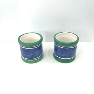 Villeroy & Boch Swift napkin rings blue green - set of 2